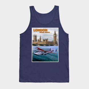 London England Imperial Airways Travel and Tourism Advertising Print Tank Top